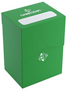 Gamegenic – Deck Holder 80+ Green – Scatola Porta Carte | Scatola Compatta e Robusta con Coperchio Autobloccante per Contenere Fino a 80 Carte, Colore Verde