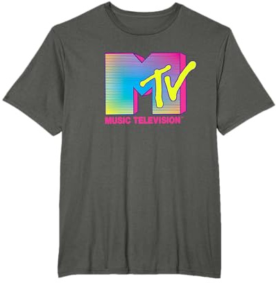 MTV 90er Jahre Helles Rosa Neon T-Shirt