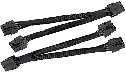 LeHang 2X GPU VGA PCIe 8 Pin Femmina a Doppio 8 Pin (6+2) Maschio PCI Express Power Sleeved Cavo di prolunga 8 Pin (20 cm)
