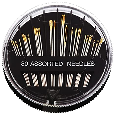 Aiguilles à coudre, aiguilles à main, 30 aiguilles à coudre, aiguilles à coudre à la main, aiguilles à broder, y compris toutes les longueurs requises pour la couture à la main (3,1 cm à 5,1 cm)