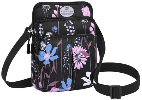 HUA ANGEL midjeväska multifunktionell midjeväska män kvinnor 3 blixtlåsfack crossbody väska mobiltelefonväska bälte magväska midjeväska höftväska med axelrem för löpning promenader sport resor, Rosa