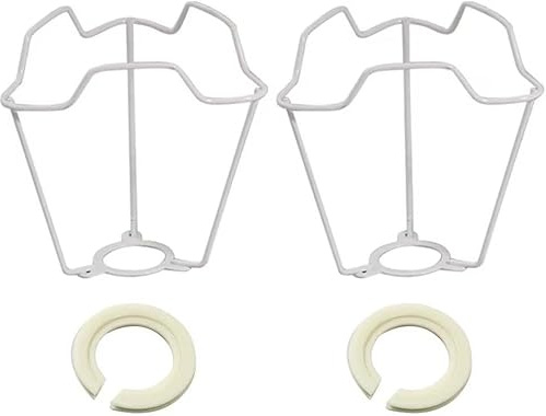 5 Premium Shade Carrier for Lampshade with Duplex Fitting | Continental (ES 41mm) to UK (29mm) Reducing Ring Included | Fits Most Types of Lamp | ES SES BC SBC UK (Pack of 2)