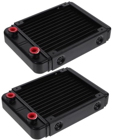 GARVALON 2piezas Radiador De Refrigeración Líquida Para Cpu y Gpu Disipador De De Para Pc y Motocicletas Sistema De Enfriamiento Disipación Térmica