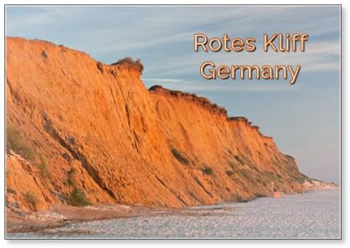 Rotes Kliff Bei Kampen Auf Sylt Im Abendlicht Kühlschrankmagnet