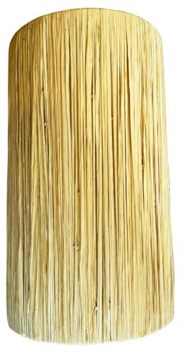 Marrakesch Wandlampe Wandleuchte 35cm groß Lampenschirm aus Raffia Bast | Lampe Wohnzimmerlampe Morjana Beige als aesthetic Deko im Wohnzimmer | Unikat Wandbeleuchtung für den Treppenhaus