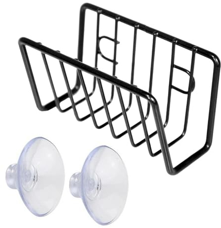 Gacqpli Porta spugna – Supporto in acciaio inox per strofinaccio, supporto per spugna portatile con ventose, bagno, per lavello della cucina