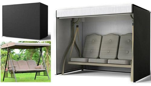 Cubierta de Columpio de jardín, 210D Oxford Impermeable Funda balancin Jardin Exterior, Resistente, Resistente a desgarros, Funda Protectora para Muebles de jardín(140 * 66 * 91CM)
