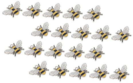 HOMSFOU 20stücke Bienen-anhänger Dekorative Diy Bastelzubehör Mit Feinen Details Für Schmuckherstellung Und Kreative Projekte
