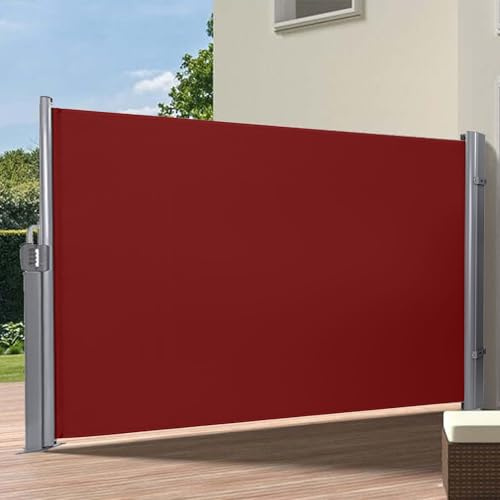 Toldo Lateral retráctil; Toldo Lateral Plegable retráctil for Patio Exterior, Impermeable, Parasol y privacidad; Altura: 120-170 cm; Longitud: 200-600 cm(B,150x400cm/59x157in)