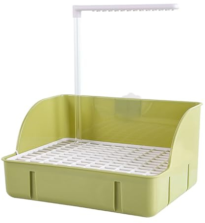 Generisch Automatische Vogeldusche mit Wasserzirkulation | Spritzwassergeschützte Wellensittich Badewanne für Käfig | PP-Material & Einfache Montage für Nymphensittiche/Pfingstrosen (Grün)