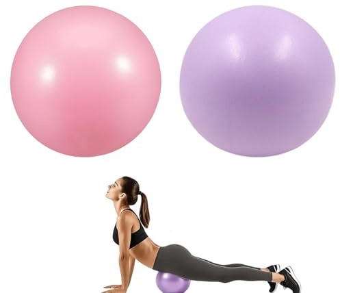 VYNZOR Palla Pilates e Fitness, 2 Pezzi con Palline da Yoga Morbide per Allenamento a Casa, Esercizi di Pilates, Yoga e Tonificazione Muscolare per Donne e Principianti