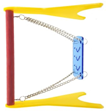 NUOBESTY Balançoire pour Hamster et Petits Animaux Design Arrondi Sécurisé Coloré pour Cage Support de Jeu pour Oiseaux et Rongeurs