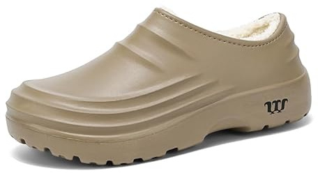 MEIAGDT Zapatos de Trabajo de Invierno para Hombre, de Forro Polar, Resistentes al Aceite e Impermeables, con Suela de Goma Antideslizante, cálidos y cómodos, Color Arenoso, Talla 38