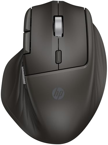 HP 780M Kabellose Scroll-Maus, ultraschnelles magnetisches Scrollrad & horizontales Scrollen, 3-Minuten-Schnellladung, Bluetooth & USB-Dongle, Multi-Device für 3 Geräte, 6 programmierbare Tasten