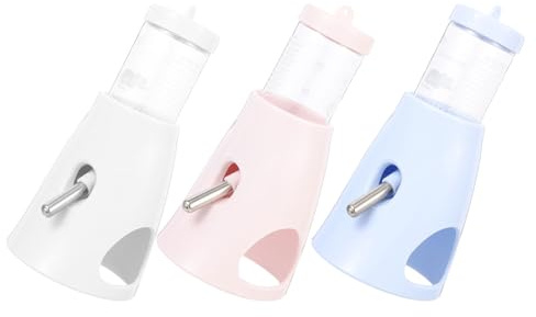 BESPORTBLE 3pcs Pet Water Fountain for Hamster Rabbit Bunny Bead No Leak Water Bottle Holder Dispenser for Small Animal Drinking