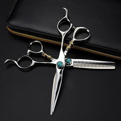 YZCIS Forbici per Tagliare i Capelli, Forbici Professionali da 6 Pollici in Acciaio 440c per Tigre Forbici per Tagliare i Capelli Taglio di Capelli per diradare Gli Strumenti da Barbiere Cesoie