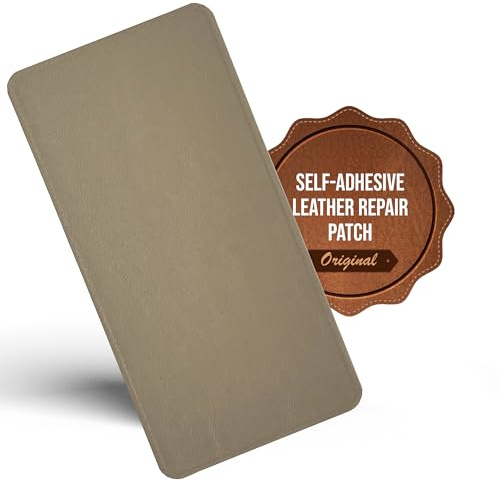 MastaPlasta Kit reparación cuero autoadhesivo instantánea – Beige 20×10cm | El parche de cuero de MastaPlasta para reparar sofá y el asiento del coche. ¡Calidad de tapicería! No necesitas herramientas.