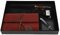 VBESTLIFE Classica Retro Fountain Feather Penna Dip Calligrafia Set di Scrittura Con Notebook e Cartoline d'Inchiostro (Nero)