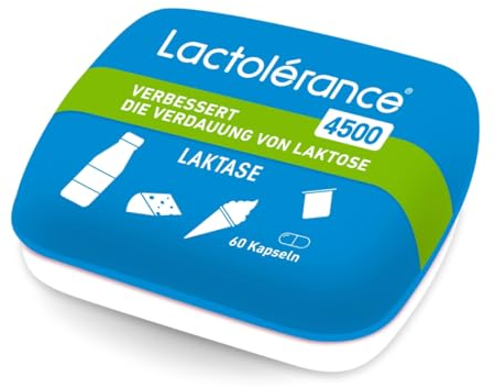 LACTOLERANCE 4500 | Enzyme Lactase Concentrée (4500 FCC) | 60 Gélules | Soulage l'Intolérance au Lactose | Format Pratique | Effet Immédiat | 100% Naturel | Protection 1h | Sans Additif