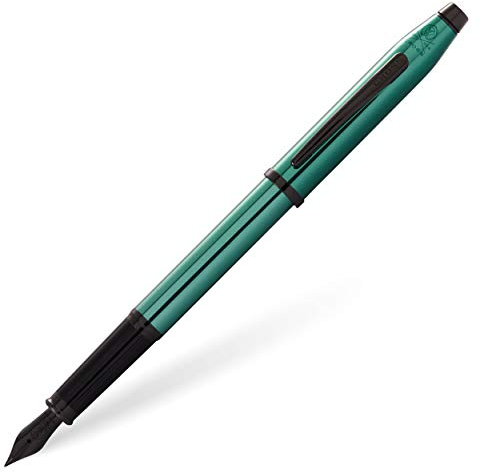 Cross Century II Füllfederhalter (M-Feder, Schreibfarbe schwarz, inkl. Premium Geschenkverpackung) Transluzent Grünlack/Schwarz