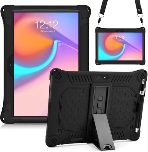 KATUMO Universal Fodral för 10 tums Tablett, Skal för zcobro F10 / PRITOM K10 / ‎ EagleSoar Tablet Barn/Gugxiom 10 tum, Läderfodral med Stativ
