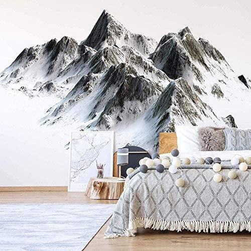 3D Tapete Natur Weiß Schnee Berg 3D Design Tapete Fototapeten Vlies Tapeten Vlies Tapete Wandtapete Moderne Dschung Wanddekoration fototapete 3D Tapete effekt Vlies wandbild Schlafzimmer-300cm×210cm