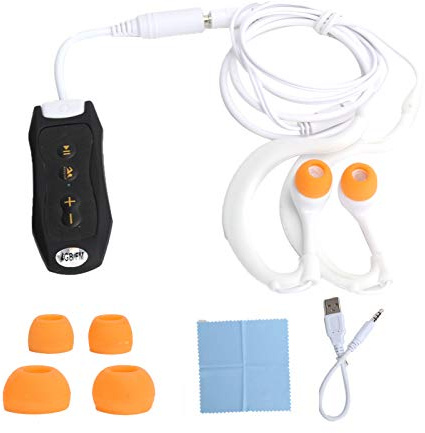 4 Go MP3 étanche, Lecteur de Musique étanche léger avec Pinces pour Les Sports de plongée