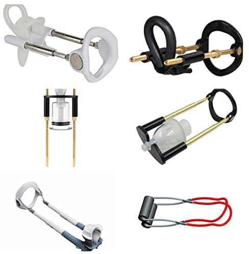 Men’s Traction Bracket Slide Loaded Extender Male Training System for Enlargement White