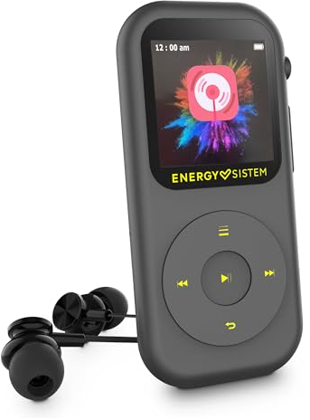Energy Sistem Handy MP4-Player (16 GB, Bluetooth, integriertes FM-Radio, microSD 128 GB) Grau