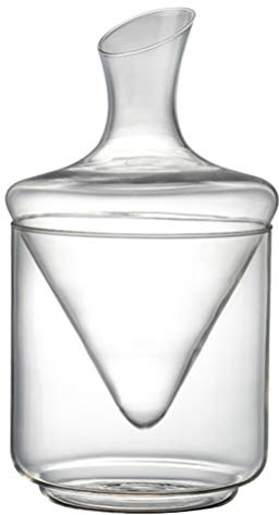 TAKESH Juego de Enfriador de decantador de Vino con Enfriador de Cubo de Hielo Jarra de Vidrio de Vino Tinto for de Vino Tinto y Cócteles y Suministros de Bar