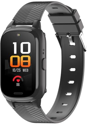 FOREVER Smartwatch SIVA ST-100 – Orologio Fitness Nero con Cardiofrequenzimetro, Contapassi, Monitoraggio del Sonno, Touchscreen, Impermeabile IP68, Bluetooth – Compatibile con Android e iOS