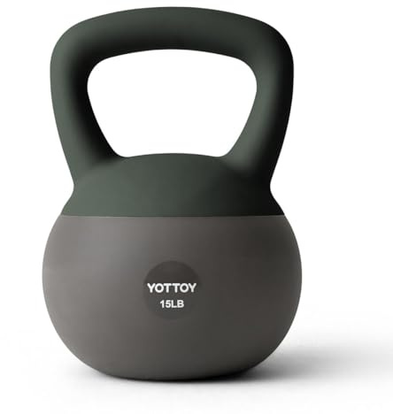 YOTTOY Soft Kettlebell, Set for Strength Training Kettlebells & Home Workouts, Soft-Sided Cushioned Base, Wide-Handle - Ideal for Men, Women, & Beginners