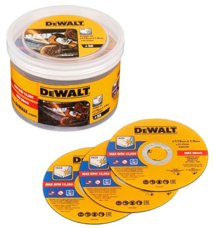 Discos de Corte Dewalt dt20597-qz Ø 115 mm Amoladora Angular (50 Unidades)