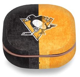Head Case Designs Offizielle NHL Halb beunruhigt Pittsburgh Penguins Vinyl Haut Aufkleber Abziehbild Abdeckung kompatibel mit Buds Live/Buds Pro / Buds2