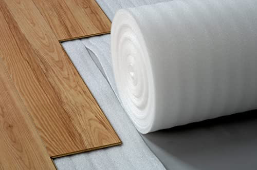 IMPERIAL STUDIOS Base de espuma blanca de 2 mm, laminado, LVT y vinilo, rollo de espuma acústica cómoda de 1 m x 15 m, base impermeable con aislamiento térmico