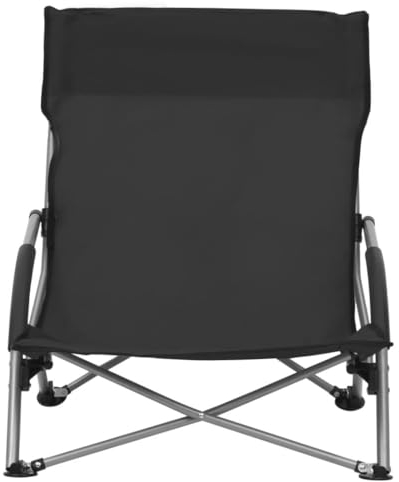 Outdoor-Liegestühle, 2 St, Klappstühle für – schwarze Campingstühle mit Stahlrahmen, Lounge-Design, langlebige Outdoor-Möbel aus Oxford-Stoff für Entspannung und Komfort-Schwarz