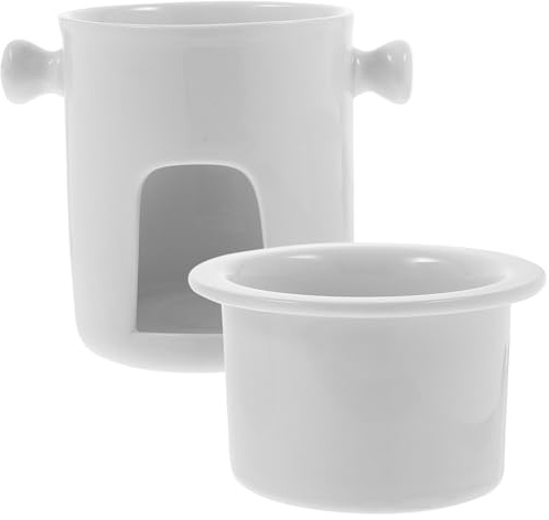 Amosfun Caquelon À Fondue en Céramique pour À Domicile - Fondue Au Beurre pour Fromage Bonbons Sûr Et