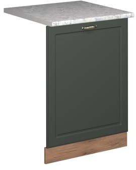 Vicco Façade de Lave-Vaisselle Fame-Line, Vert Or Campagne, 60cm, PT Marbre, à Combiner avec d'autres modules de la série Fame-Line