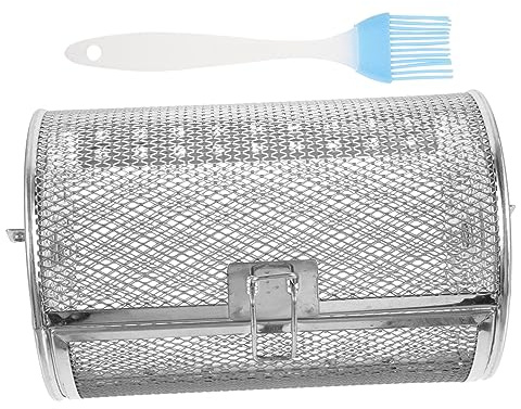 SEWOART Set 1 Cestello per Grigliare in Acciaio Inossidabile con Spazzola, Resistente alla Deformazione per Cottura Uniforme in Cucina Colore Casuale
