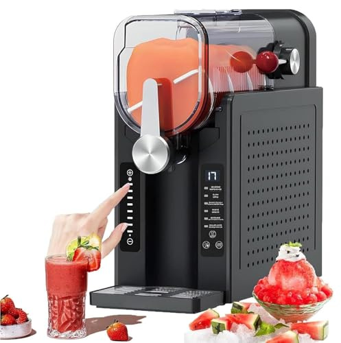 Granita, macchina per granita da 1,6 l, senza ghiaccio, per la casa, macchina professionale per bevande ghiacciate, autopulente, 6 programmi preimpostati, margarita ghiacciate, frappé, milkshake