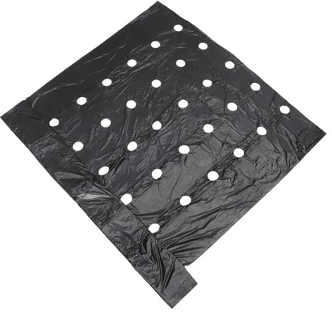 Film Perforé pour Jardin Pe Noir, Ventilation et Isolation Thermique | Paillage Agricole, Couverture du Sol pour Culture, Design Perforé pour Irrigation