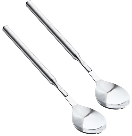 2 tenedores extensibles para barbacoa, construcción de acero inoxidable, cubiertos portátiles para cocinar al aire libre, asar y servir tenedores de camping de acero inoxidable