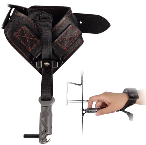 ZFFOZZ Dragonne de Poignet à Crochet pour arcs à poulies, tête rotative à 360°, Accessoire de tir à l'arc d'extérieur pour la Chasse et Le tir sur Cible