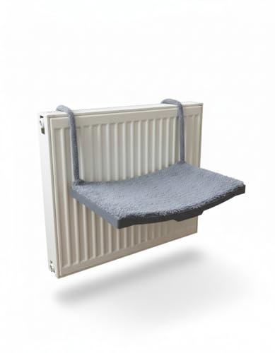 mont kiara Katzenbett für Heizkörper – Hängematte mit Metallhaken und Weichem Kissen, Heizkörperliege für Katzen bis 18 kg, 47x27,5 cm