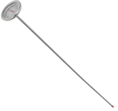 HIAKDOFT Thermomètre De Sol en Acier Inoxydable pour Jardinage Compost 50 Cm, Outil De Mesure Professionnel, Allongée, Précision 10 à 100°c Conçu pour Sols Et Compost