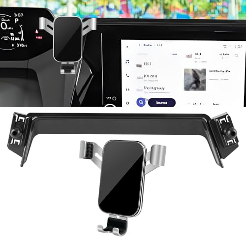 LUNQIN Car Phone Holder for 2023 2024 2025 2026 Toyota Prius SE LE XLE Nightshade XSE 【 8-inch Touchscreen 】Auto Interior Accessories Best Cell Phones Mount Cellphone Mobile Charging Navigation Stand