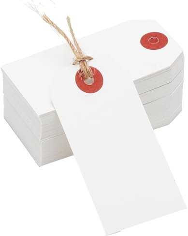 100 etiquetas y precio con cuerda etiquetas colgantes para calcetines y bolsas de regalo al por menor