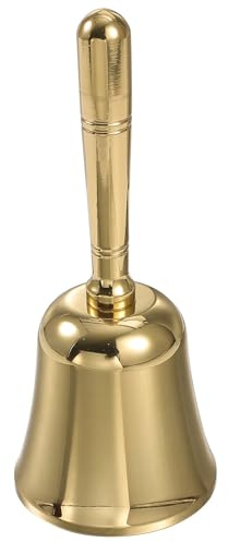 BESTonZON Cloche de Service à Main en Laiton Moyen Cloche de Réception pour Restaurant et Bar Sonore pour Fête et Service