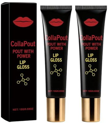 Volumising Effect - Transparent Lip with Plumper Effect for Fuller Lips, Nourishing and Non-Adhesive Care Product, for Men Women (2PC)