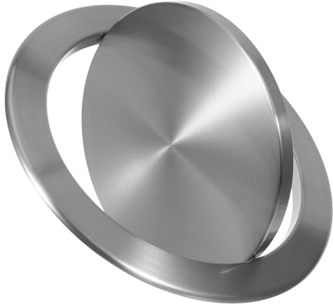 Mipcase Tapa para Cubo de Basura Empotrada en Encimera de Acero Inoxidable, Tapa Abatible Redonda para Basura de Cocina y Baño, Cubierta de Bote Resistente y Compatible para Reciclaje